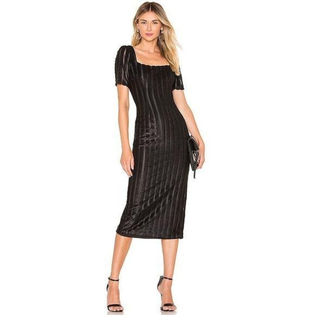 House Of Harlow X Revolve Tasha Dress Noir Black M